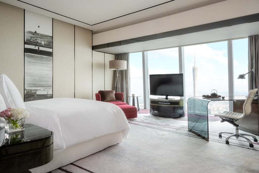 A Tower Room at the Four Seasons Hotel Guangzhou. A Tower Room at the Four Seasons Hotel Guangzhou.