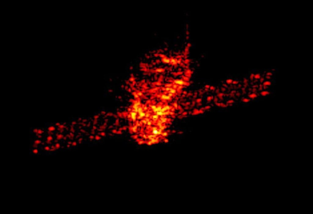 Tiangong-1 as seen by a radar operated by the Fraunhofer Institute for High Frequency Physics and Radar Techniques (Picture: Fraunhofer FHR via EPA-EFE)