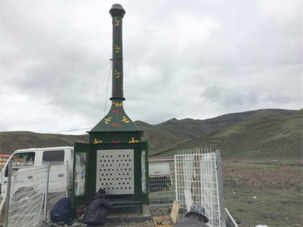A rain-making furnace on the Tibetan plateau. (Picture: maduo.gov.cn) A rain-making furnace on the Tibetan plateau. (Picture: maduo.gov.cn)