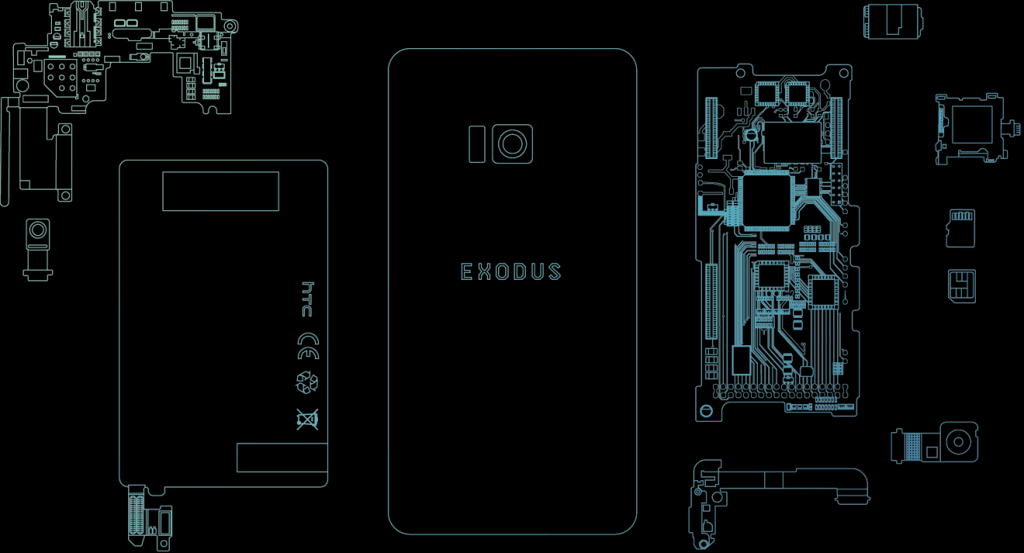 Product drawings for HTC'S Exodus. (Picture: HTC). Product drawings for HTC'S Exodus. (Picture: HTC).