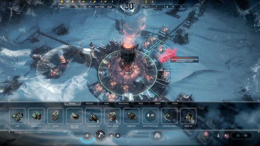 In Frostpunk, you have to lead your people through the snowy apocalypse -- but also keep them happy. In Frostpunk, you have to lead your people through the snowy apocalypse -- but also keep them happy.