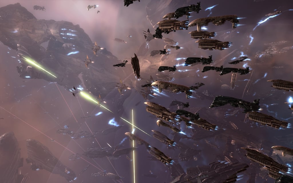 Players spend months and thousands of dollars building up their fleets but they could be wiped out in one battle. (Picture: CCP Games)