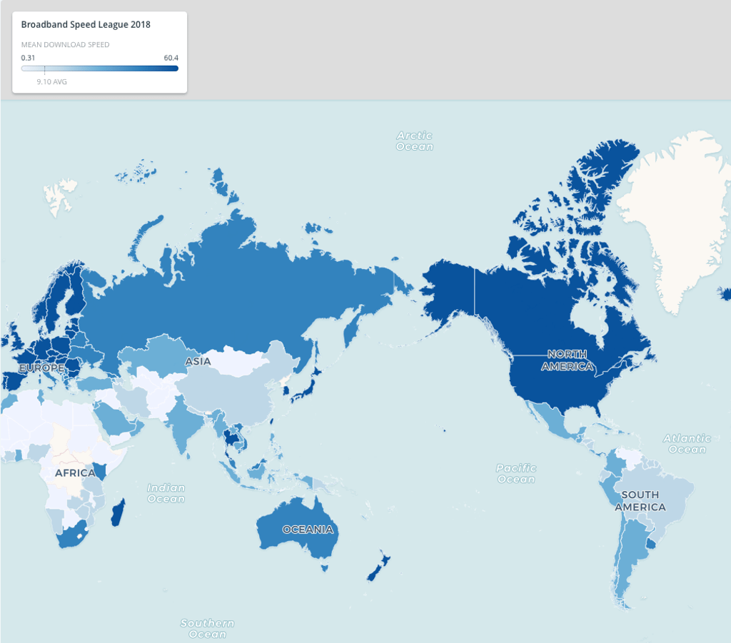 The report found that faster countries are improving more quickly. (Picture: Cable) The report found that faster countries are improving more quickly. (Picture: Cable)