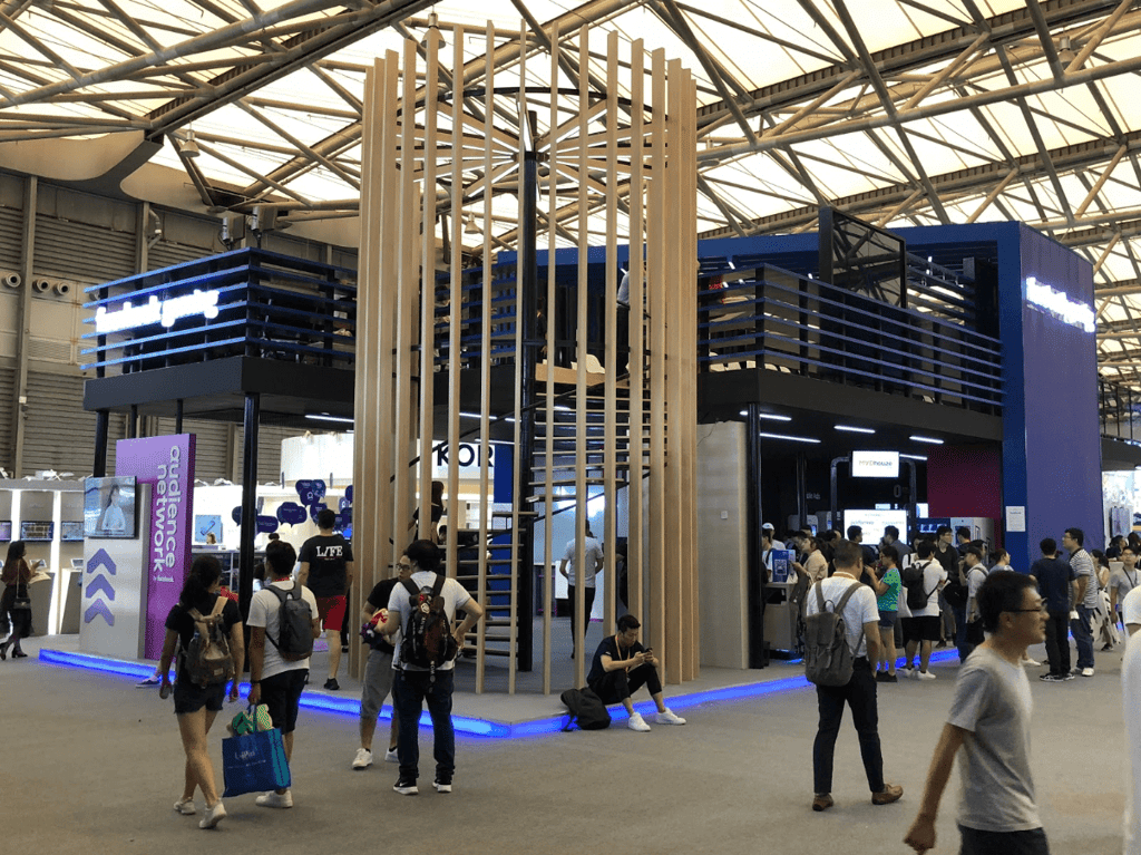 Facebook’s booth is located in ChinaJoy’s B2B pavilion.