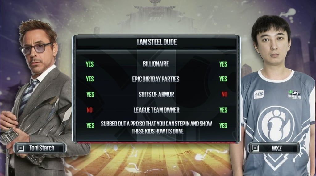 LPL’s sportscasters made the comparison, but they fudged the names… maybe to avoid the ire of Marvel. (Picture: LPL) LPL’s sportscasters made the comparison, but they fudged the names… maybe to avoid the ire of Marvel. (Picture: LPL)