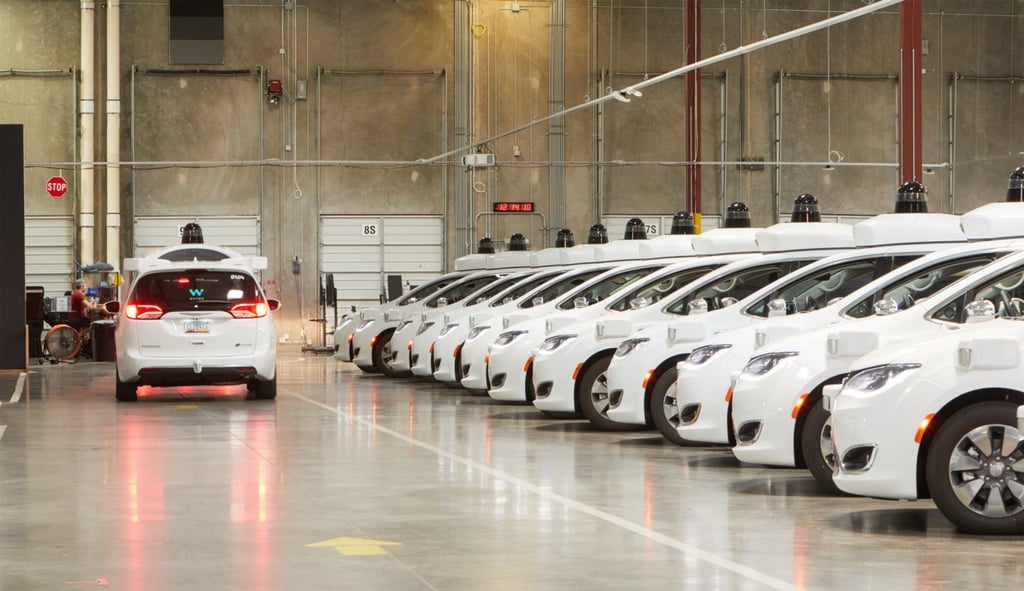 Cars in Waymo’s operations center in Chandler, Arizona. (Picture: Google) Cars in Waymo’s operations center in Chandler, Arizona. (Picture: Google)