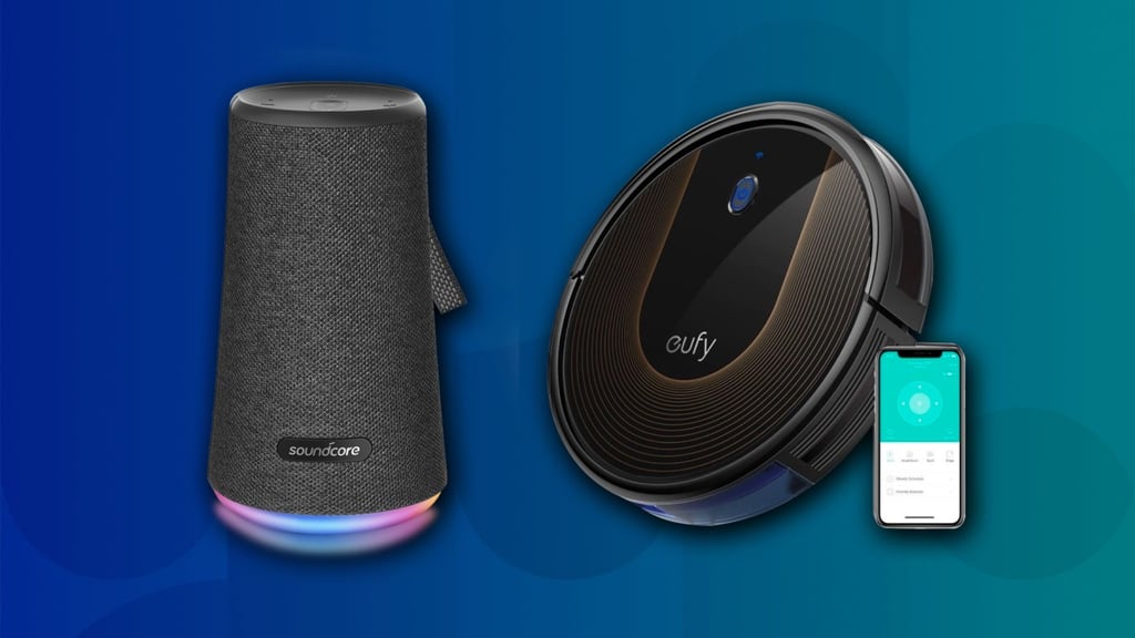 Both the Soundcore Flare S+ (left) and the Eufy RoboVac 30C work with Alexa. (Picture: Anker) Both the Soundcore Flare S+ (left) and the Eufy RoboVac 30C work with Alexa. (Picture: Anker)