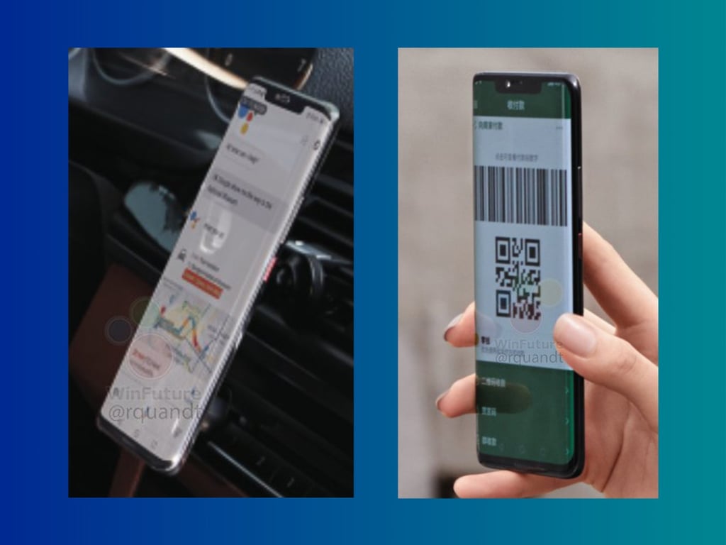 Roland Quandt, who posted the pictures, says the one on the left is a Mate 20 Pro -- but he’s not sure whether the one on the right is the standard model or the Pro. (Pictures: @rquandt on Twitter)