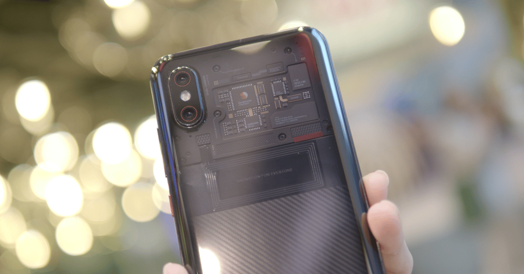 "Innovation for everyone", says the back of a phone originally criticized for copying the iPhone X. "Innovation for everyone", says the back of a phone originally criticized for copying the iPhone X.