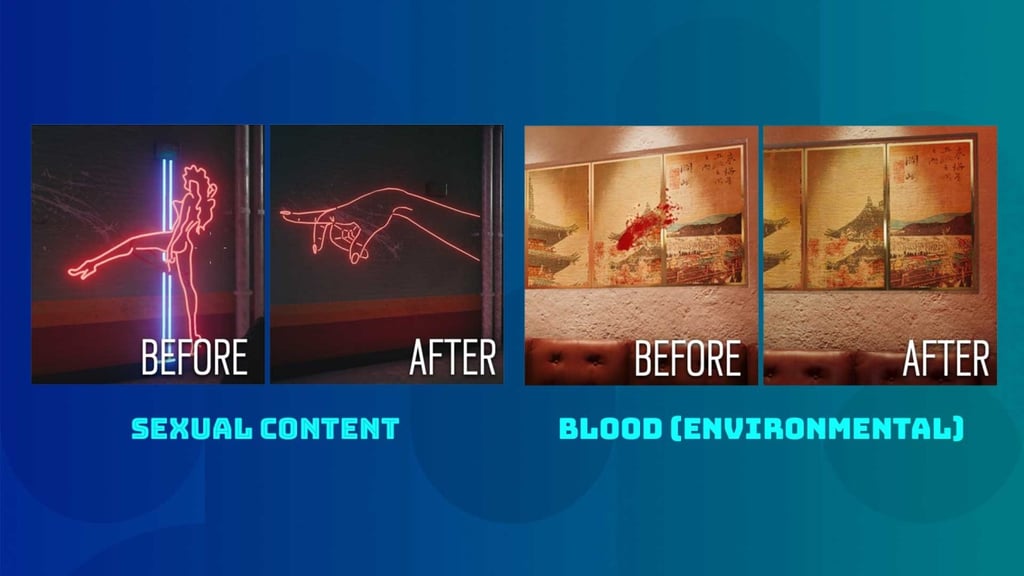 They also removed splatters of blood, because it’s outrageous to have something that violent… in a game where people shoot each other. (Source: Ubisoft) They also removed splatters of blood, because it’s outrageous to have something that violent… in a game where people shoot each other. (Source: Ubisoft)