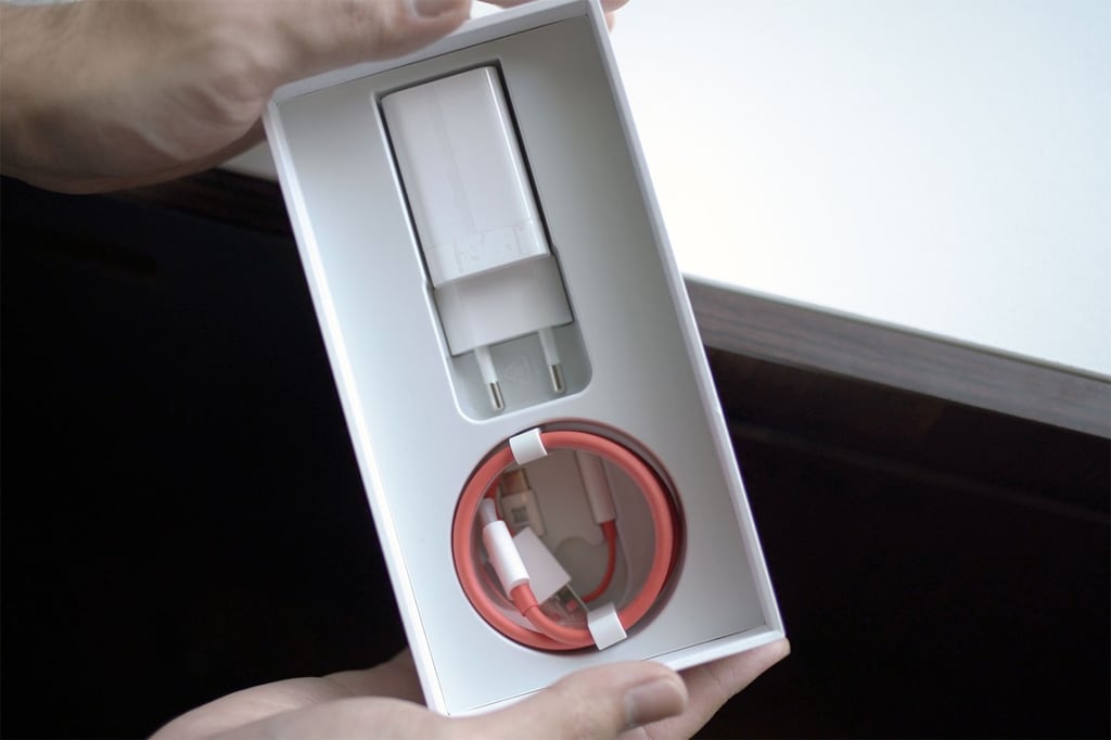 The fast charge cable in striking red