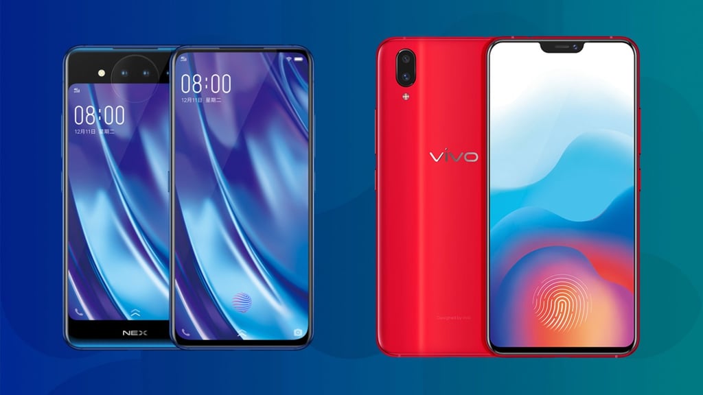 The Vivo X21 (right) and the NEX Dual-Display Version (left). (Picture: Vivo)