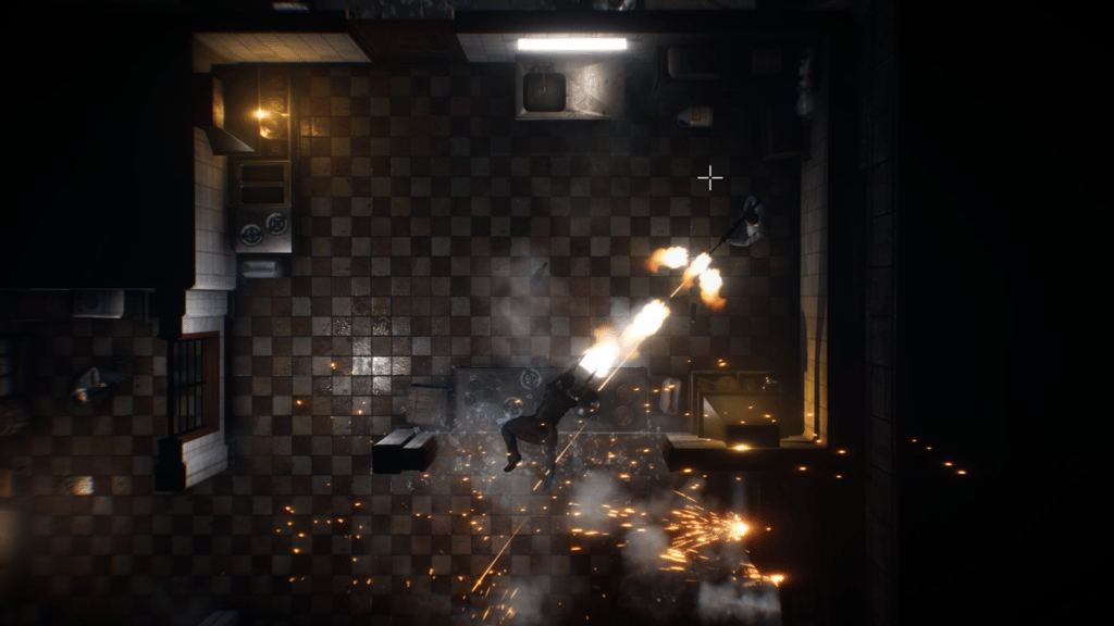 Diving forward, two pistols firing simultaneously? Yeah, that's the stuff. (Picture: Vreski) Diving forward, two pistols firing simultaneously? Yeah, that's the stuff. (Picture: Vreski)