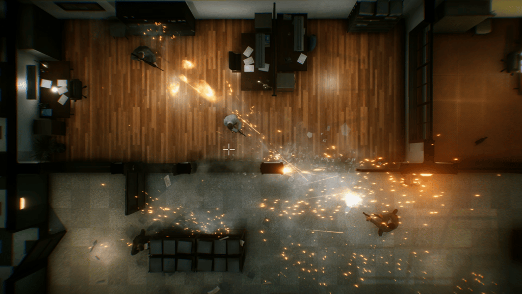 The action is top-down, like Hotline Miami, except without the pixel art. (Picture: Vreski) The action is top-down, like Hotline Miami, except without the pixel art. (Picture: Vreski)