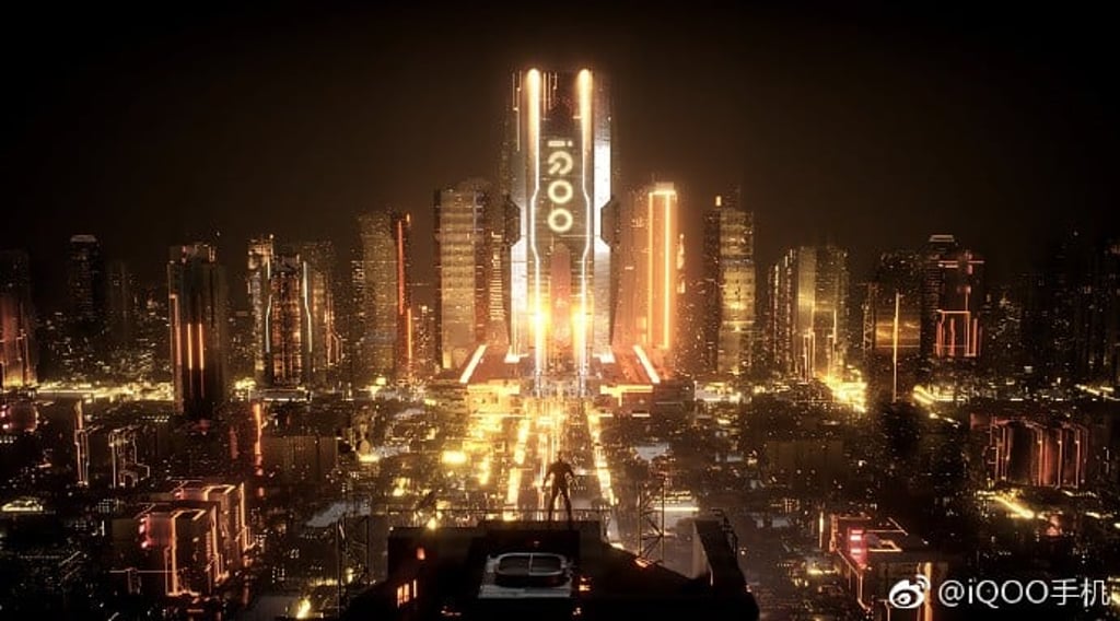 What this futuristic fake city has to do with Vivo’s new phone, we have no idea. (Picture: Weibo)