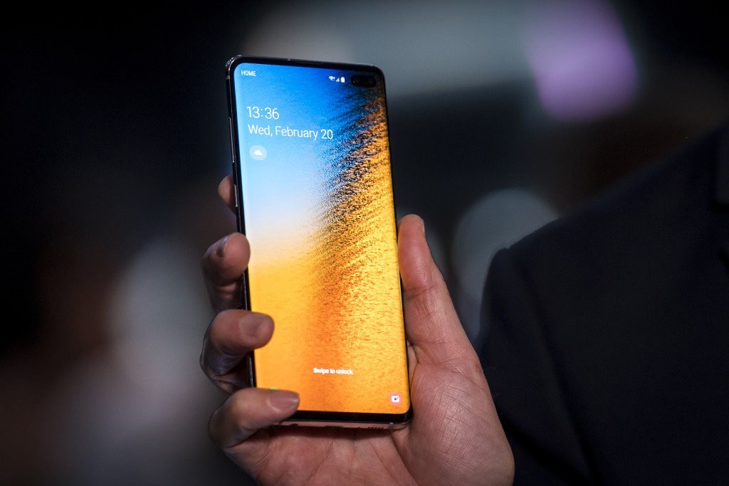 The S10 series is the first to feature a hole-punch design on an AMOLED display. (Picture: Bloomberg) The S10 series is the first to feature a hole-punch design on an AMOLED display. (Picture: Bloomberg)