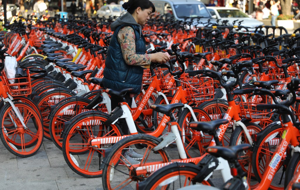 Mobikes on the streets of the southern Chinese tech hub of Shenzhen in December 2018. (Picture: Sam Tsang/SCMP) Mobikes on the streets of the southern Chinese tech hub of Shenzhen in December 2018. (Picture: Sam Tsang/SCMP)