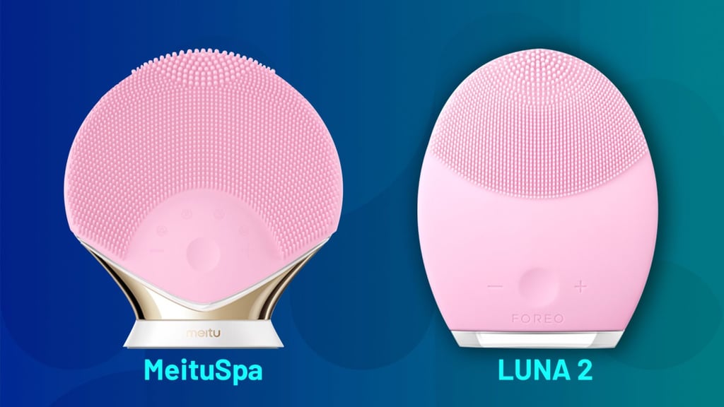 Meitu’s new facial cleansing device versus Foreo’s LUNA 2. (Picture: Meitu/Foreo) Meitu’s new facial cleansing device versus Foreo’s LUNA 2. (Picture: Meitu/Foreo)