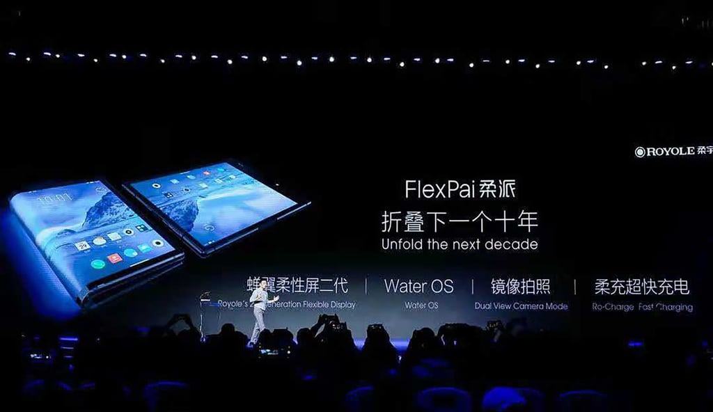 Shenzhen-based Royole officially unveiled FlexPai in October 2018 as the world’s first foldable phone. (Picture: Handout) Shenzhen-based Royole officially unveiled FlexPai in October 2018 as the world’s first foldable phone. (Picture: Handout)