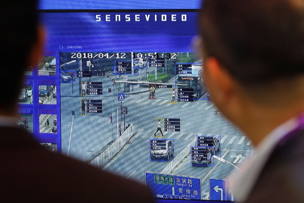A traffic surveillance demonstration at the Security China exhibition in Beijing on October 23, 2018. (Picture: Thomas Peter/Reuters)