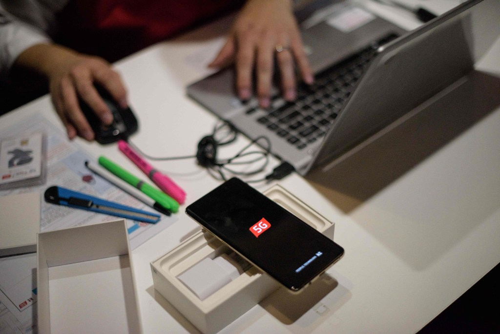 A Samsung Galaxy S10 5G phone sold at launch in Seoul, South Korea on April 5, 2019. (Picture: Ed Jones/AFP) A Samsung Galaxy S10 5G phone sold at launch in Seoul, South Korea on April 5, 2019. (Picture: Ed Jones/AFP)