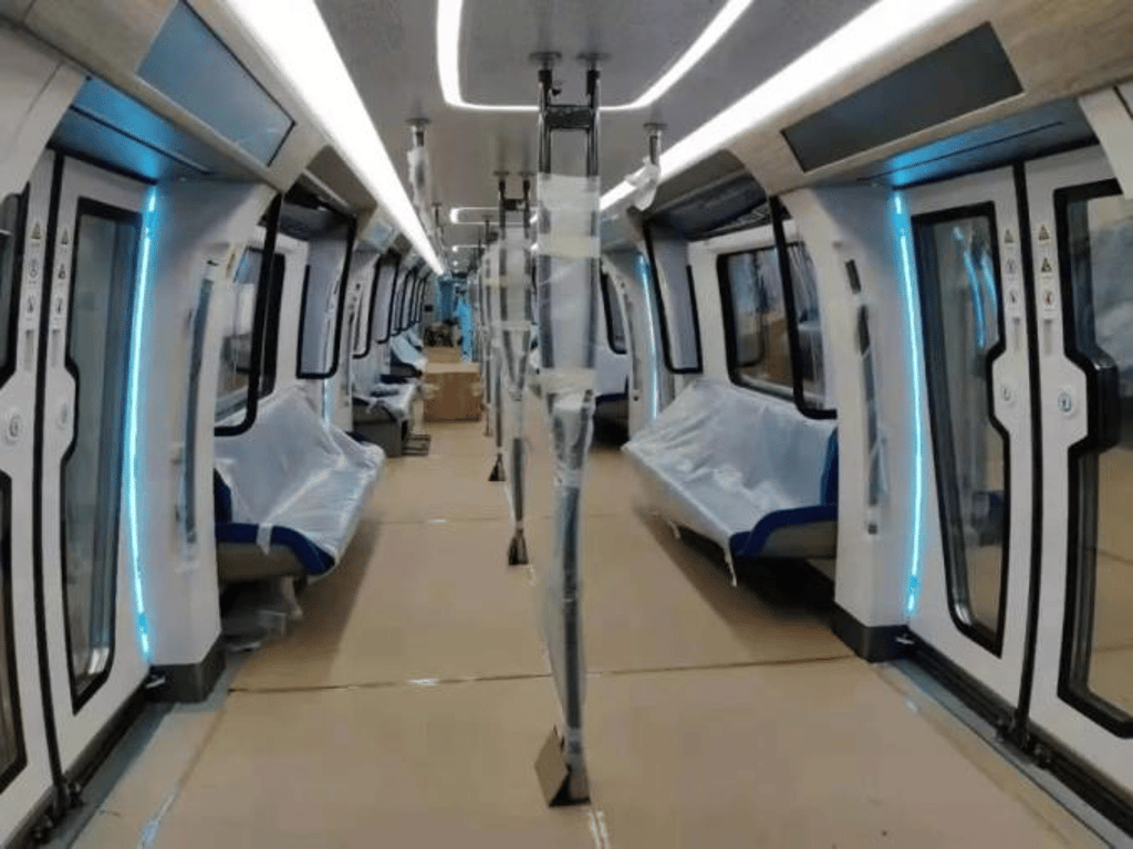 The government hasn’t said when the trains will be rolled out publicly. (Picture: Guangzhouzengchengfabu/WeChat) The government hasn’t said when the trains will be rolled out publicly. (Picture: Guangzhouzengchengfabu/WeChat)
