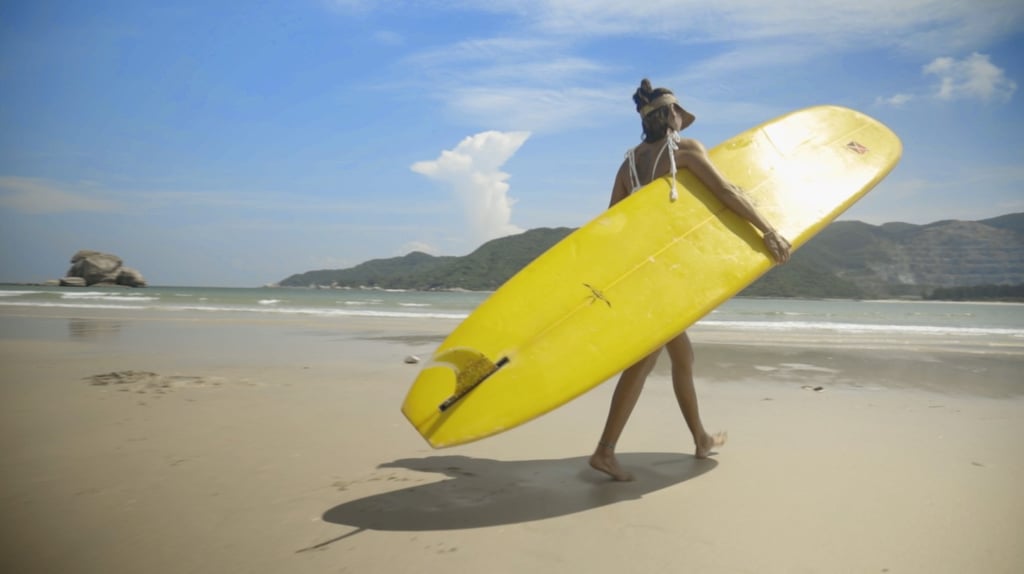 China international surfer Monica Guo left her home 10 years ago and has settled in the nation’s resort destination of Hainan to pursue the sport full-time.
