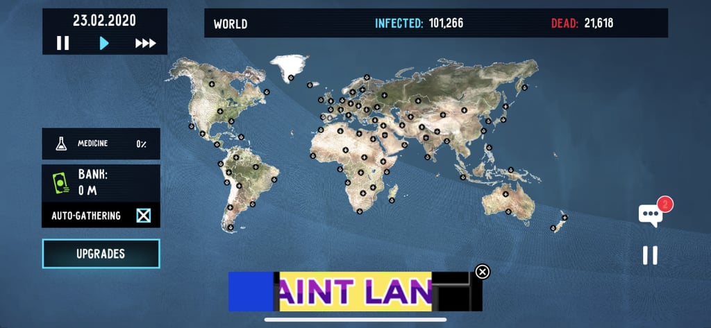 Unlike Plague Inc., in which players try to spread a virus, Virus Antidote asks players to develop a cure as a virus spreads. (Picture: Action Portal) Unlike Plague Inc., in which players try to spread a virus, Virus Antidote asks players to develop a cure as a virus spreads. (Picture: Action Portal)
