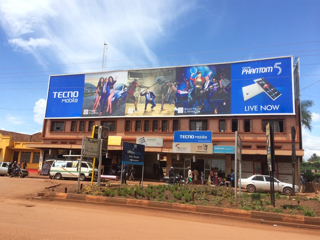 A billboard in Uganda advertising Transsion’s Tecno phones. (Picture: Transsion)
