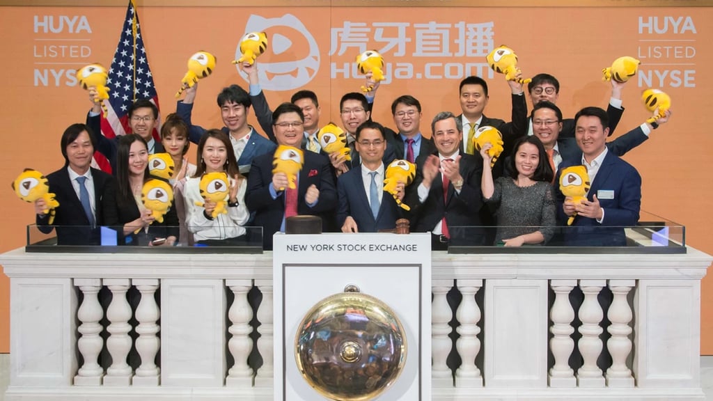 Huya was the first game-centric live-streaming site from China to go public on the New York Stock Exchange in 2018. (Picture: NYSE) Huya was the first game-centric live-streaming site from China to go public on the New York Stock Exchange in 2018. (Picture: NYSE)