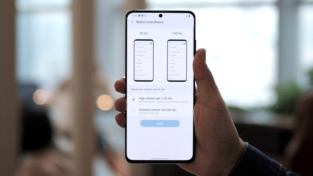 The Samsung Galaxy S20 Ultra allows users to set the display to either 60Hz or 120Hz. (Picture: Chris Chang/Abacus) The Samsung Galaxy S20 Ultra allows users to set the display to either 60Hz or 120Hz. (Picture: Chris Chang/Abacus)