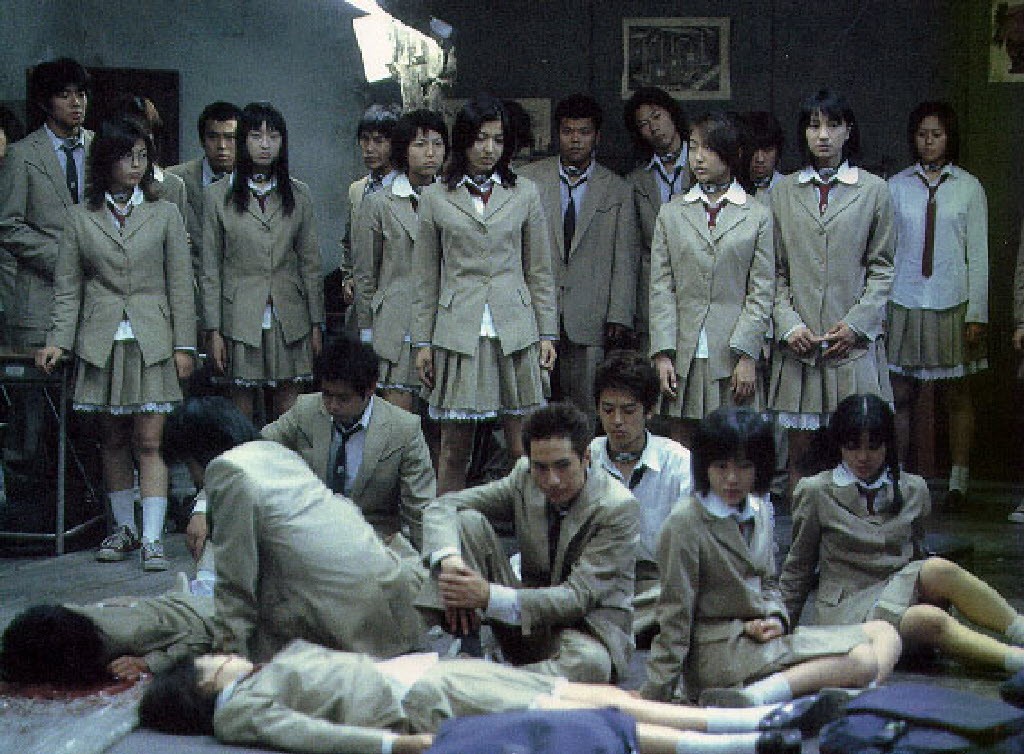 You could argue that battle royale games trace back to... Battle Royale, the controversial Japanese film.