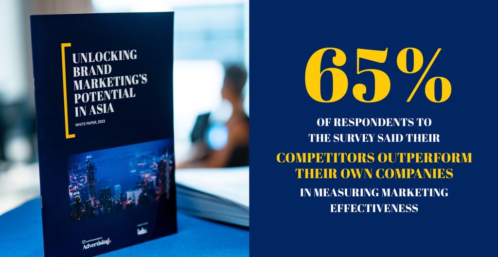 Photograph of printed white paper: Unlocking Brand Marketing’s Potential in Asia