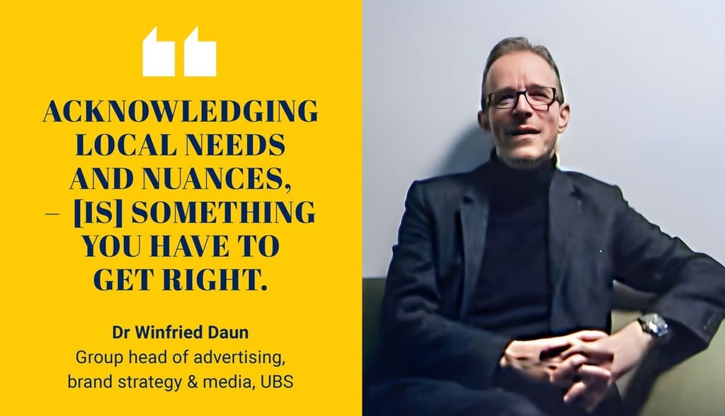 Dr Winfried Daun, group head of advertising, brand strategy and media, UBS