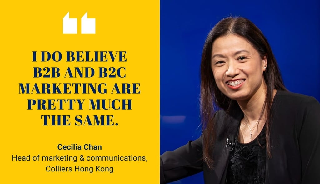 Cecilia Chan, head of marketing and communications, Colliers Hong Kong Cecilia Chan, head of marketing and communications, Colliers Hong Kong