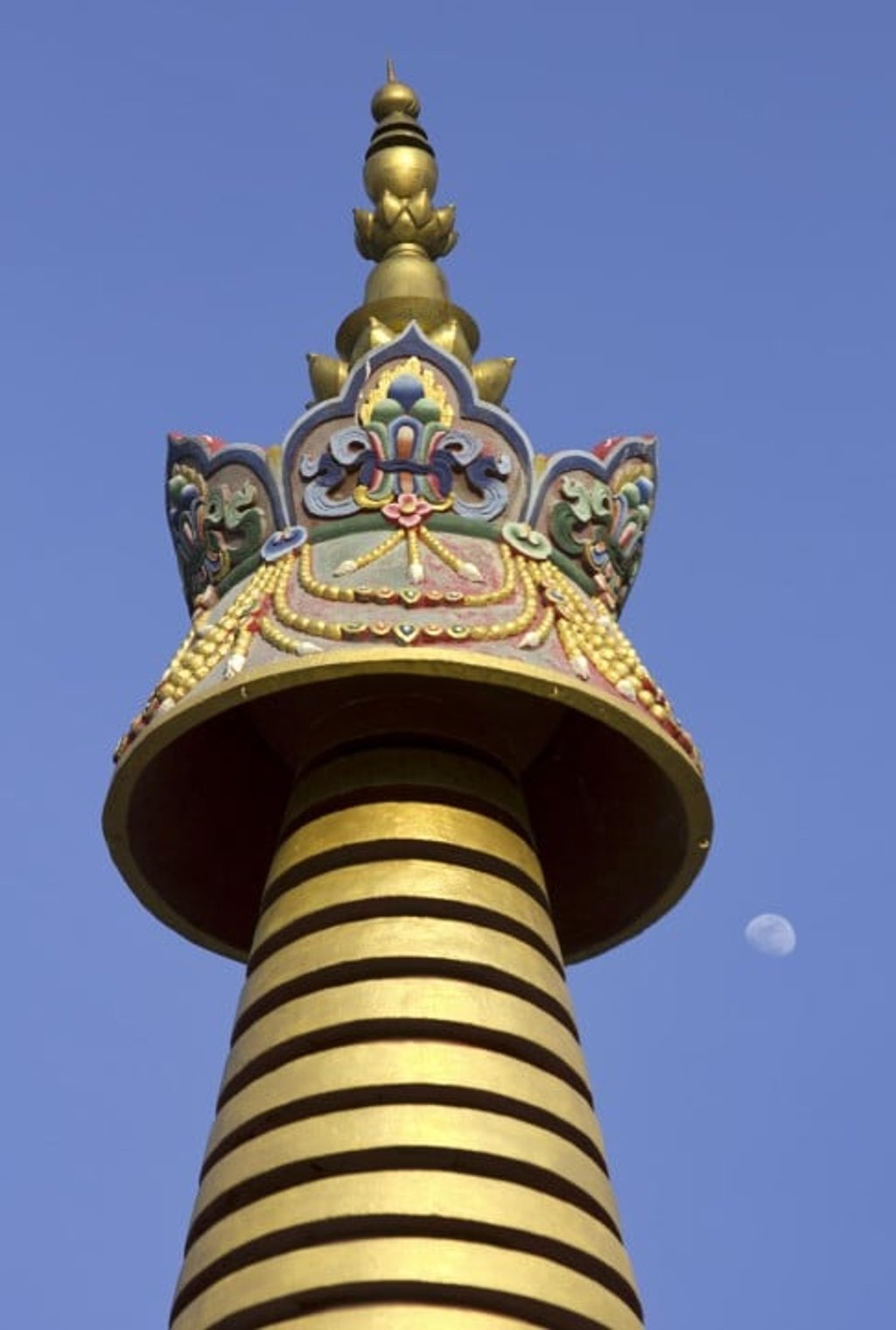 A spire at Sangchhen Dorji Lhuendrup nunnery.