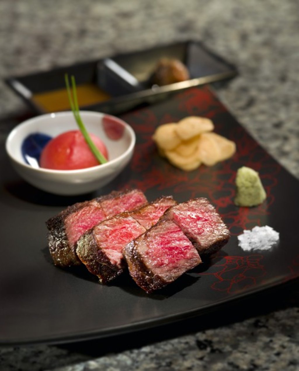Japanese Yaeyama A5 wagyu beef teppanyaki.