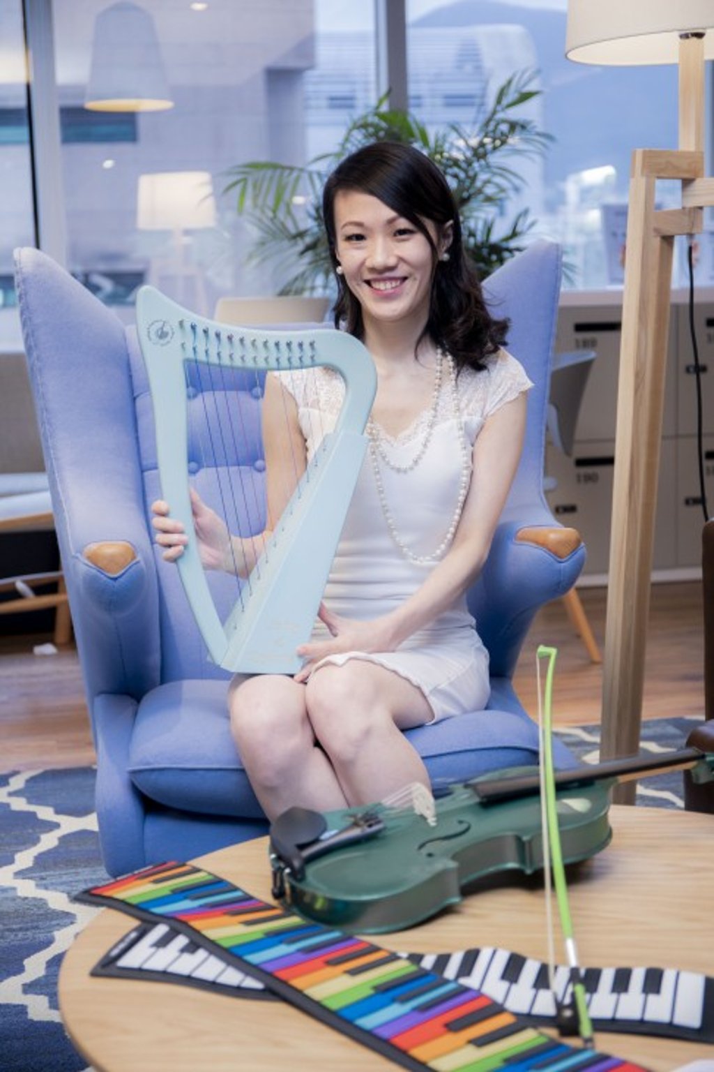 Tse has designed a series of mini musical instruments for the programmes.