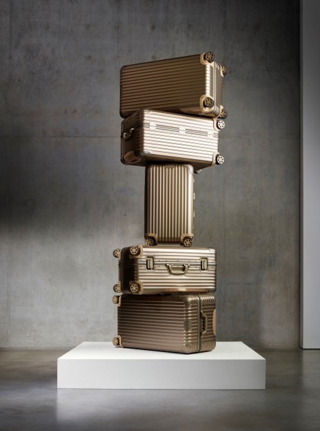 RIMOWA Original Trunk Collection in titanium. Photo courtesy: RIMOWA