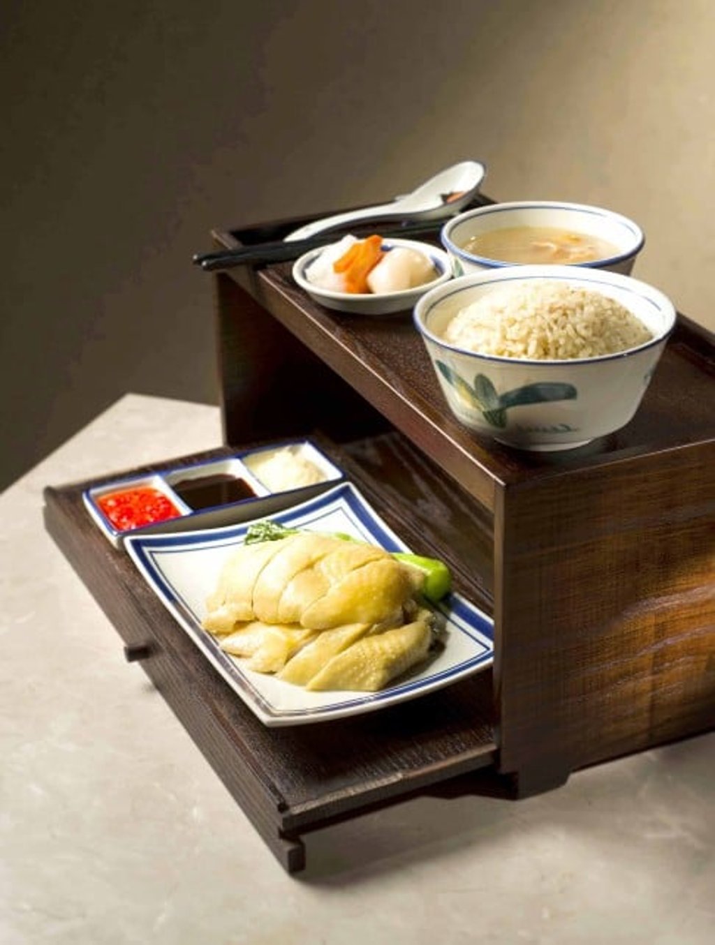 Authentic Hainanese Chicken Rice at The Farmhouse.