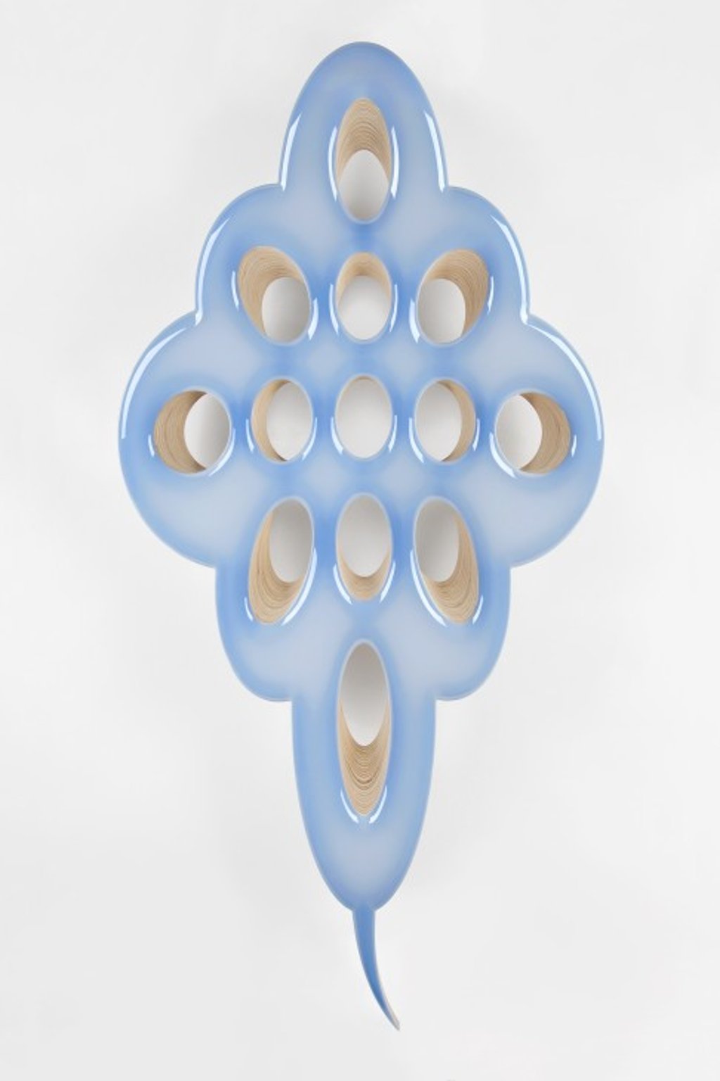 Donald Moffett, Lot 020619 (nature cult, fertile blue), 2019, 
Pigmented epoxy resin and acrylic on wood panel support, steel, 250.8 x 121.3 x 16.5 cm