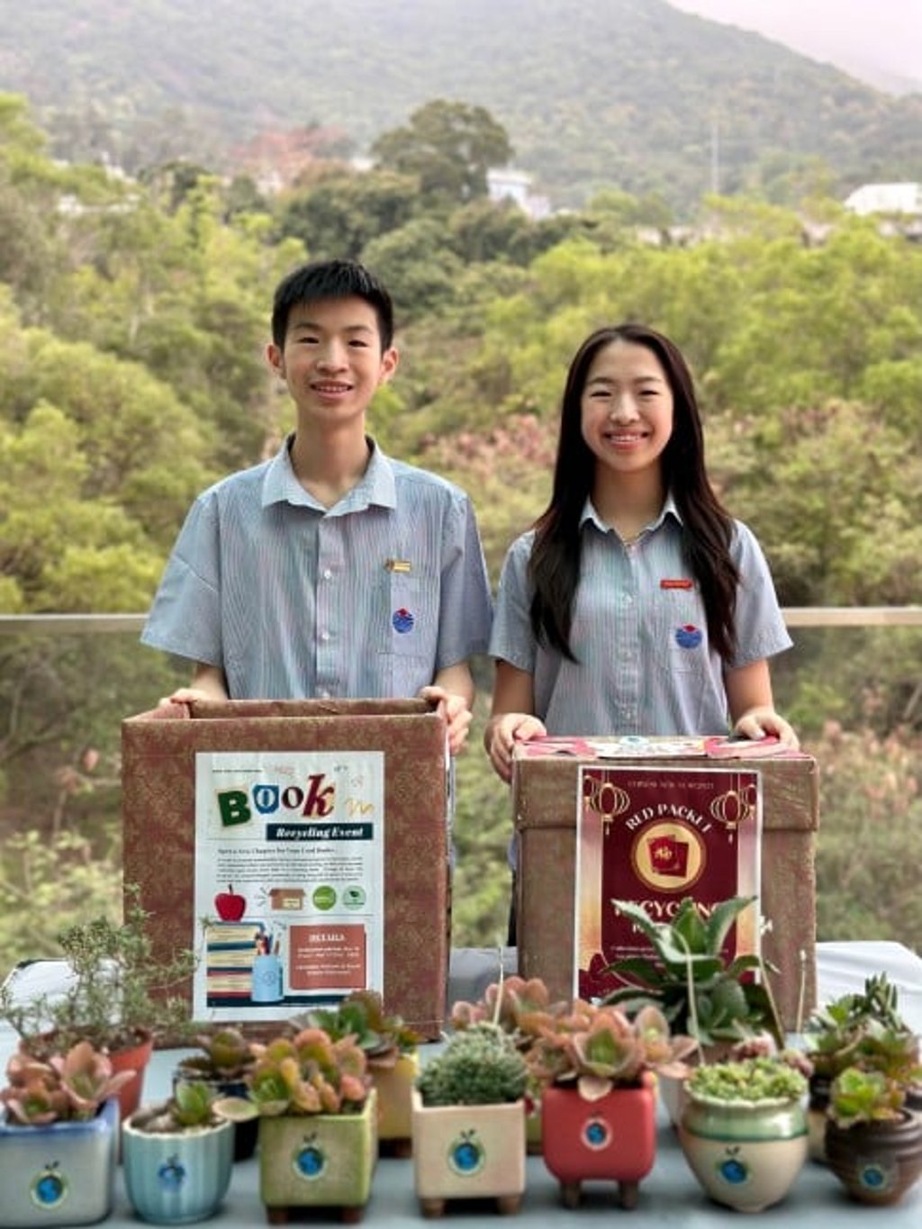 Hannah, Enoch and Amos have founded environmental club together, as YCIS encourages holistic education that not only emphasizes academic achievements, where students can freely explore various interests.