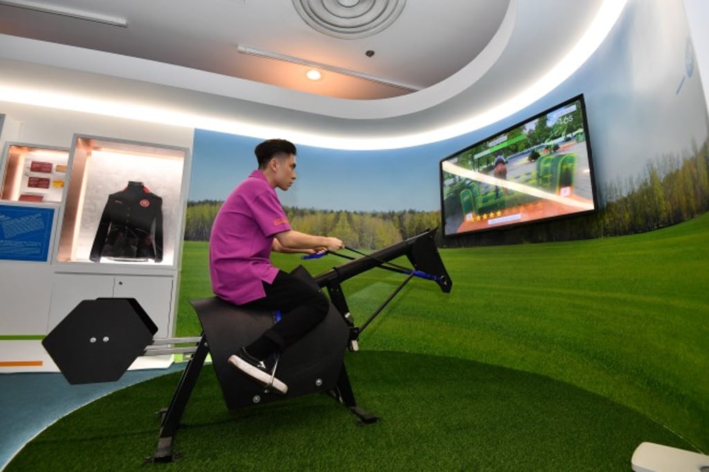 A virtual equestrian jumping game harks back to the days of Hong Kong’s Olympic fervour. A virtual equestrian jumping game harks back to the days of Hong Kong’s Olympic fervour.