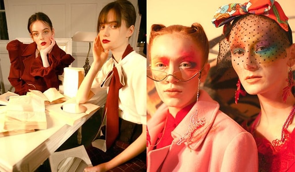 (Left) DORISKATH’s “M.E.” collection and (Right) LOOM LOOP’s “Concrete Jungle” collection that received support from renowned brand Misa Harada which combined millinery with LOOM LOOP’s tiger print.