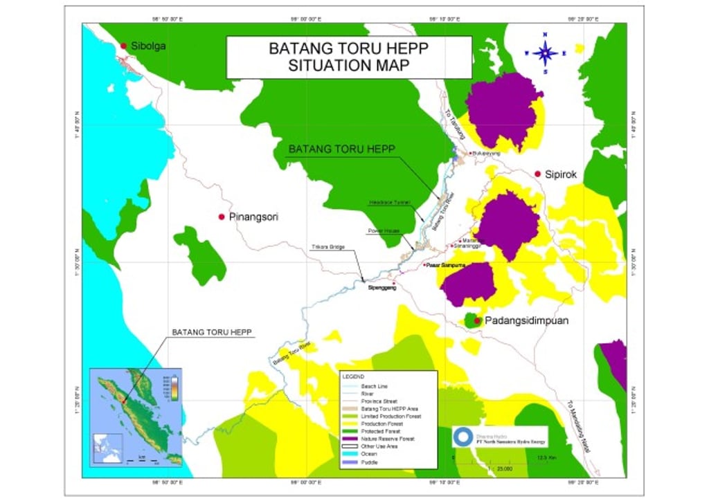 The Batang Toru forest and HEPP works