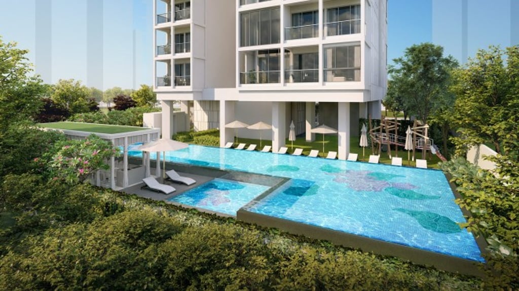 The Nyon- beautiful Peranakan motif inspired mosaic swimming pool.