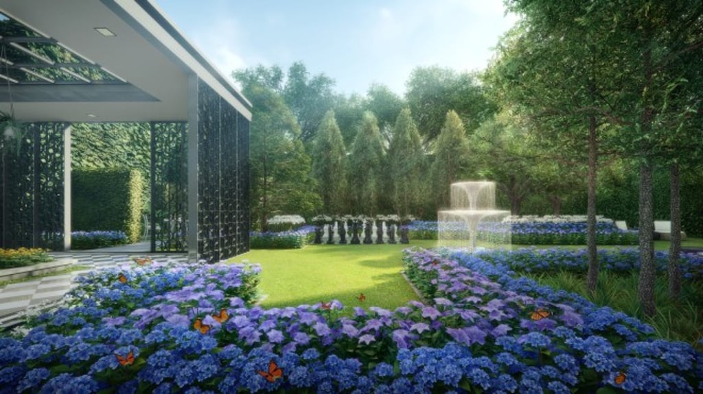 Park Colonial’s colourful and aroma flower garden.