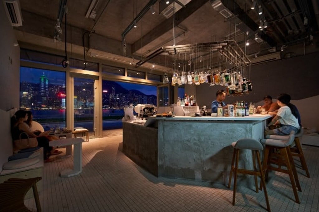 The waterfront café REST turns into a bar at night.
