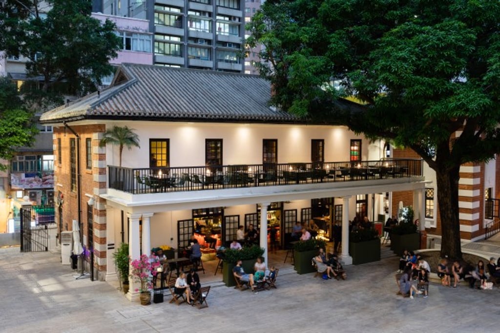 The historical Armoury building where Aaharn is located on the top floor overlooking Tai Kwun’s parade ground.