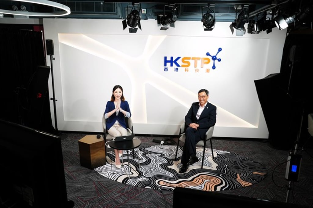 Albert Wong (right), CEO of HKSTP, shared his thoughts with worldwide I&T talent on shaping the future of innovation and technology through a webinar at the Hong Kong Science Park Virtual Career Expo 2020.